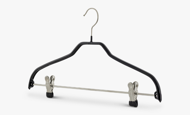 Clothes hanger with clips silhouette