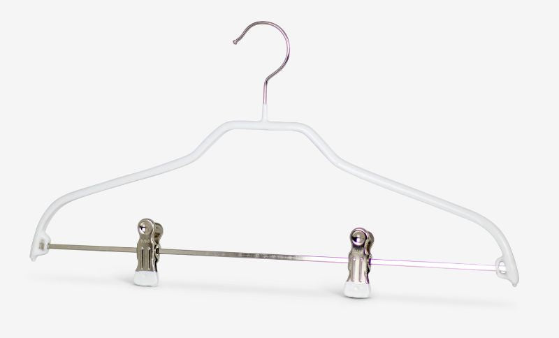 Clothes hanger with clips silhouette