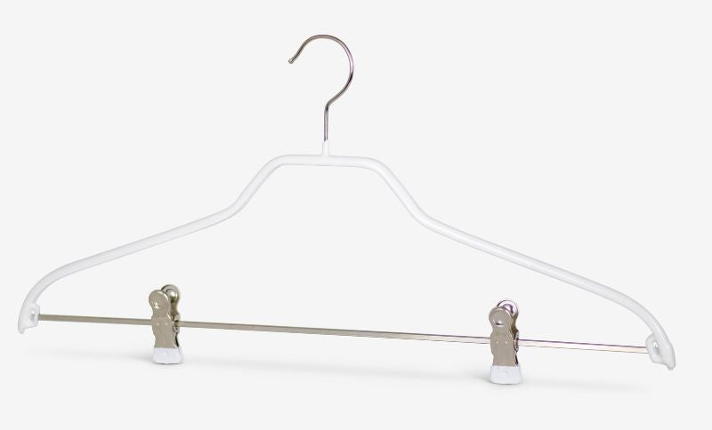 Clothes hanger with clips silhouette