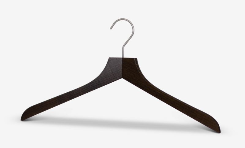 Coat hanger professional in walnut stained