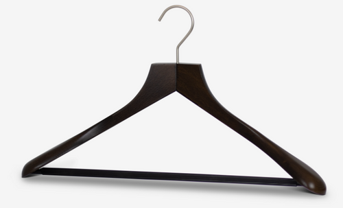 Holzkleiderbügel Profi SV RFS in Nussbaum gebeizt