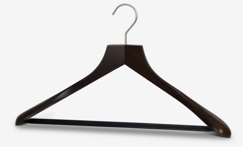 Wooden coat hanger Profi SV RFS in walnut stained