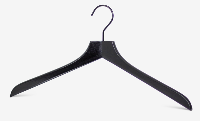 Coat hanger professional black lacquered All Black