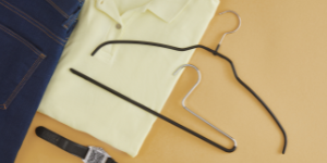 Kleiderbügel aus Metall Schwarz Antirutschbeschichtung